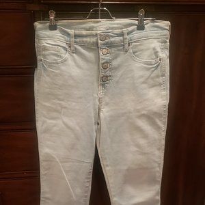 High Waisted Flare Light Wash Jeans
